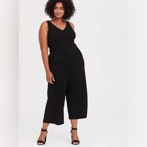 Torrid - Black, Premium Ponte Culotte Jumpsuit.